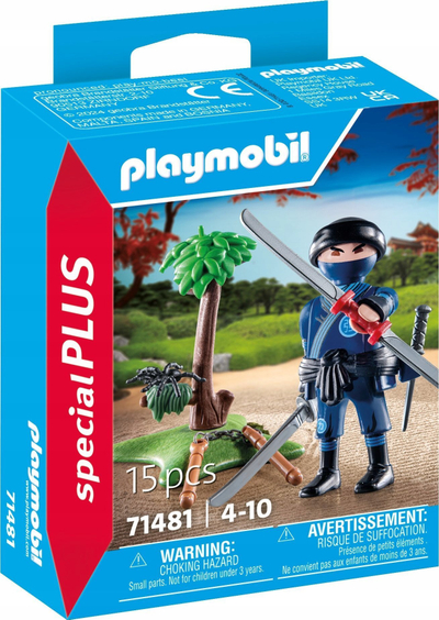 Set lodër Playmobil Special Plus 71481 Ninja, figurë me aksesorë, shumëngjyrëshe