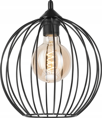 Lampë varëse ZOYA LM 1.162, 1 llambë, stil kafaz, e zezë