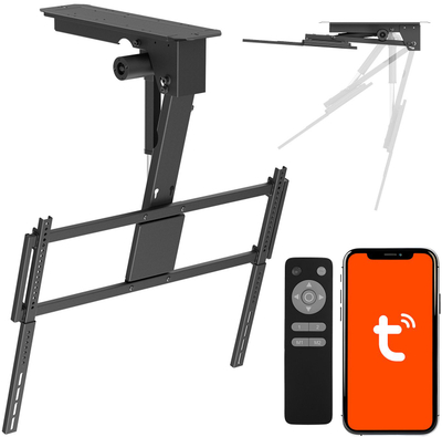 Mbajtëse tavani TV Maclean MC-176 T, elektrike, 43-86", e zezë
