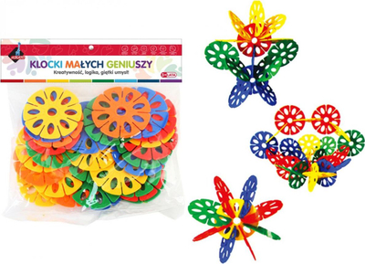 Puzzle Askato Klocki Maly Genius Big Flowers, 3+, 46 elemente