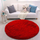 Tapet rrumbullak Strado Shaggy Round, 160 cm, poliestër, i kuq