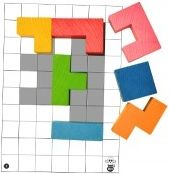 Едукативна играчка Buu Shadows, дрвена сложувалка, 7 шарени блокови, за деца