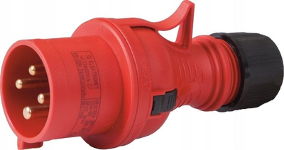 Prizë portative industriale Twist 4P, 16A, 400V, IP44, e kuqe