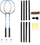 Set Badminton Nils Extreme, 2 raketa + 3 grila + rrjetë 195 x 22 cm + këllëf Nils