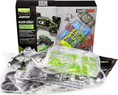 Makine lodër Amewi CoolRC Razor Buggy 2WD, 1:18, DIY, jeshile transparente