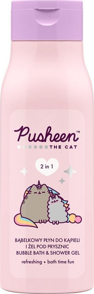 Xhel dushi dhe shkumë banje Pusheen, 400ml, aromë ëmbël florale