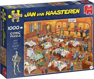 Puzzle Jumbo Jan Van Haasteren Darts, 1000 pjesë, shumëngjyrësh