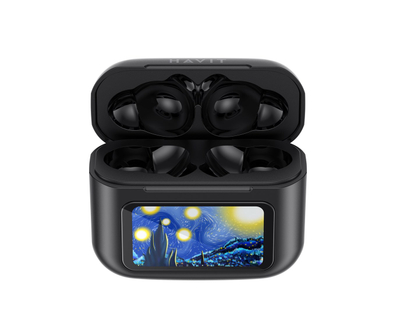 Kufje wireless Havit TW956 TWS, Bluetooth 5.4, me kuti karikimi, të zeza