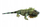 Lodër pelushi iguanë Green Iguana, 85cm, e gjelbër
