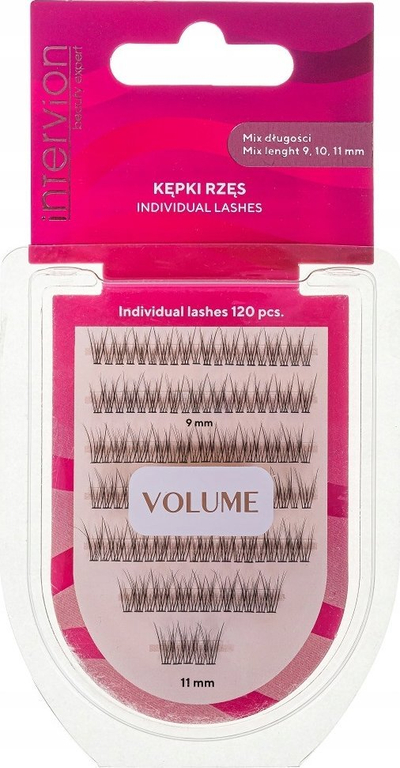 Qerpikë fallco Intervion Individual Lashes, 120 kokrra, miks 9–11 mm, ngjyrë natyrale
