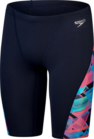 Jammer Noti Speedo Men's Club Training Allover Digi V Cut, Endurance+, темно сина и црвена