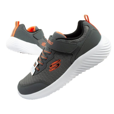 Atlete për kalamaj Skechers Bounder Techrox Heather, rrjetë sintetike, shollë me amortizim, gri
