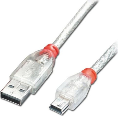 Kabllo Lindy USB-A - miniUSB, 1m, transparent