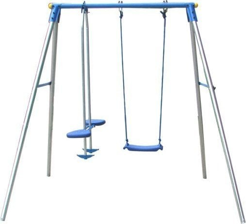 Lëkundëse për fëmijë Master Swing MASTER A3, metalike, 3 vende, argjend e kaltër