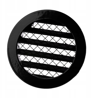 Grilë ventilimi Euro3plast, aliazh alumini, 100 mm, e zezë