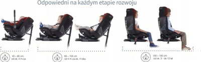 Автоседиште Jane Groowy + Nest, i-Size 40-150 cm, 0-12 години, црно сиво