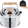 Çajnik kampingu KingCamp Skywalker, çelik inox, 1.2L, argjendtë