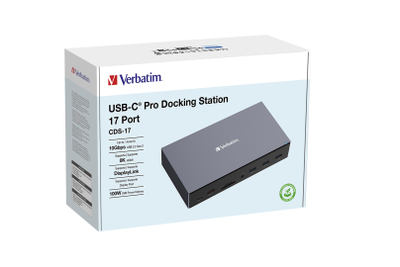 Stacion docking Verbatim USB-C Pro, 17 porta, gri