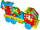 Lodër kamion me eskavator Construction Blocks, set ndërtimi, shumëngjyrësh
