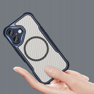 Mbështjellës Leading Series MagSafe, silikoni për iPhone 16, blu