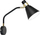 Lampë muri Netlighting MB H16079BM 1, 1xE14 40W, stil industrial, e zezë mat me ari