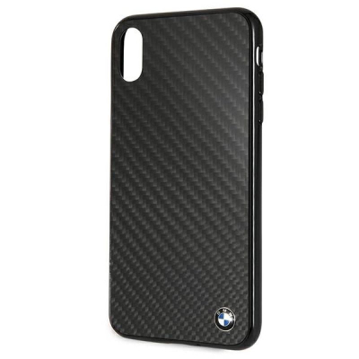 Mbulesë telefoni BMW BMHCI65MBC për iPhone Xs Max, fibër karboni, e zezë