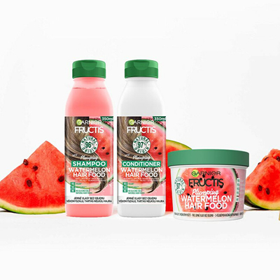Balsam për flokë Garnier Fructis Hair Food (Watermelon Plumping, 350 ml