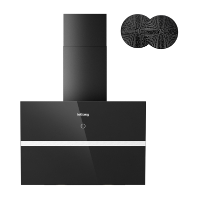 Kapak aspirues IsEasy TV5290D4-CC-I2, filtër karboni, xham, i zi