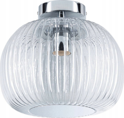 Lampë tavani Paulmann Ruya LED, xham, ngjyrë krom