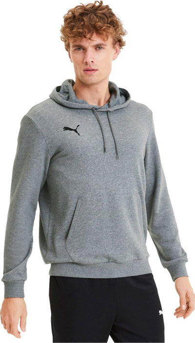 Bluzë me kapuç Puma TeamGoal 23 Casuals M, me xhep kangur, pambuk e poliestër, gri