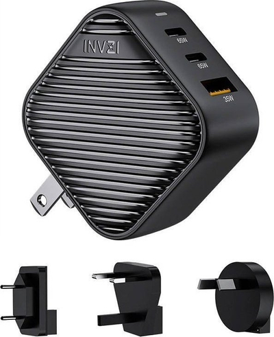 Karikues muri INVZI GaNHub 65W, 3 porta USB, PD Fast Charge, i zi