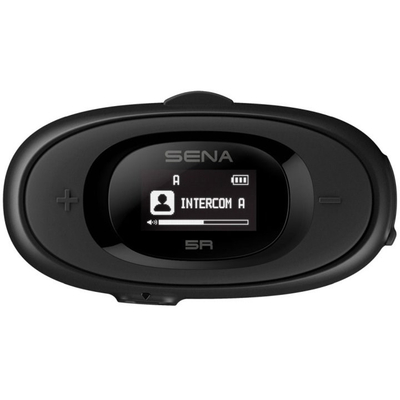 Sistem komunikimi Sena 5R, interkom HD për 2 veta, Bluetooth, i zi
