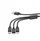 Kabllo karikimi Hoco X74 3in1, USB A në Lightning Micro USB Type C, 1m, e zezë