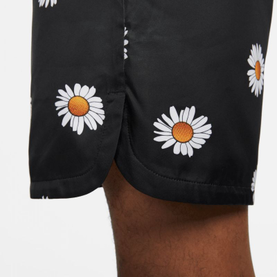 Pantallona të shkurtra Nike SPE+ AOP Flow Short DP, për meshkuj, me print, të zeza bardhë