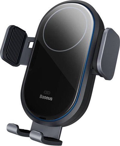 Mbajtëse makine Baseus LightChaser, karikues wireless 15W, për grilë ajri, e zezë