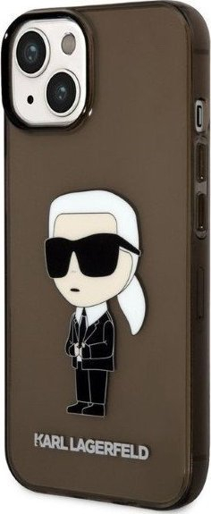 Futrollë telefoni Karl Lagerfeld Ikonik Case KLHCP14MHNIKTCK, për iPhone 14 Plus, hardcase, e zezë