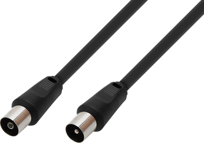 Kabllo zgjatuese antene TV Coax, 3m, prizë në fole, e bardhë
