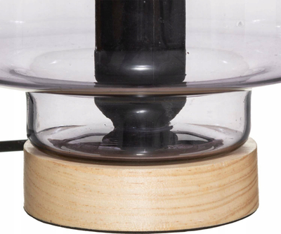 Llampë tavoline Atmosphera Mind, xham gri, 23 cm e lartë, gri