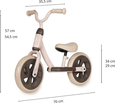 Бицикл за рамнотежа Qplay Trainer, 10\", EVA тркала, розова