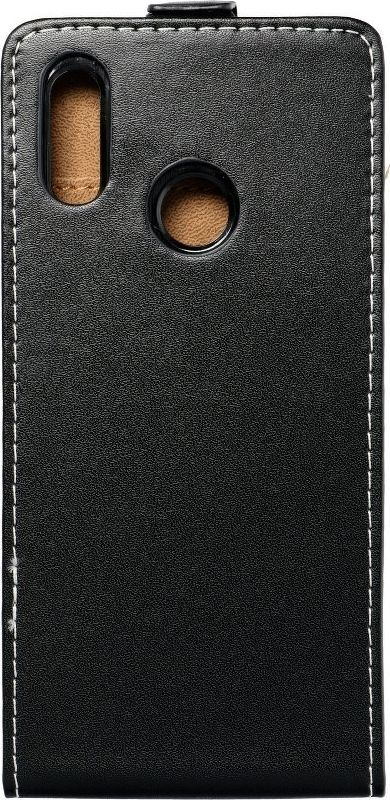 Kapak telefoni Futera Slim Flexi për Huawei P Smart 2019, flip vertikal, lëkurë eko, i zi