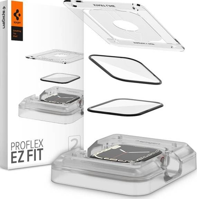 Mbrojtëse ekrani Spigen Proflex EZ Fit për Apple Watch Series 7 45mm, 2 copa, transparente