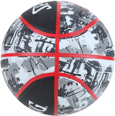 Top basketbolli Spalding - Black-Red Grafiti - 84-378Z, shumëngjyrësh, nr.7