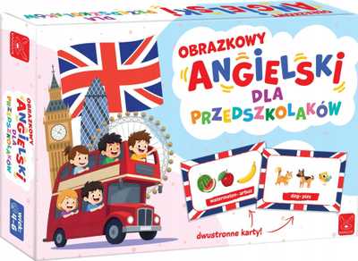 Lojë me kartela Picture English for Preschoolers, fjalor anglisht për parashkollorë, shumëngjyrëshe