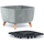Vazo lulesh GRACIA Square Beton Effect, 24cm, plastike, gri