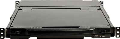 Konzolë KVM rackmount StarTech me dy shina, 17.3\", Full HD 1080p, DVI VGA, e zezë