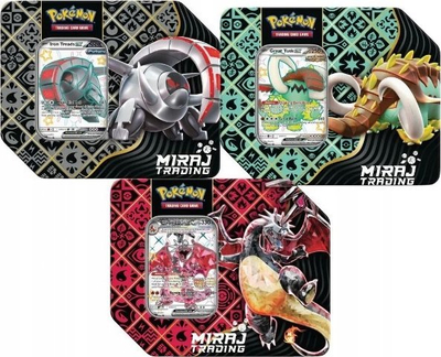 Set letra Pokemon TCG Scarlet & Violet Paldean Fates, Booster Tin, koleksionar, shumëngjyrësh