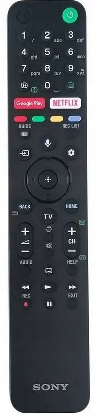 Telekomandë Sony Remote Commander për TV, me butona Netflix dhe Google Play, e zezë