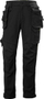 Pantallona pune Helly Hansen Magni Evo Construction, material 4-way stretch, plot xhepa, ngjyrë e zezë