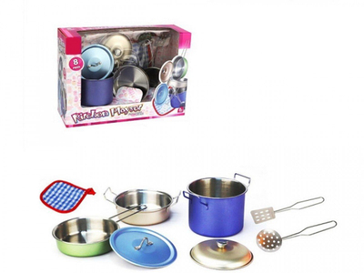 Set kuzhine metalik, 8 pjesë, për organizim, ngjyrë metalike