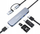 HUB USB Bounn 5w2, USB Type C, USB 3.0, USB 2.0, SD TF, gri